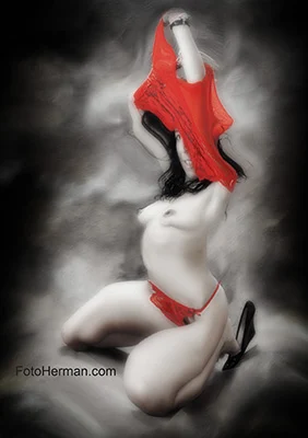 Chica escort con panyys rojos