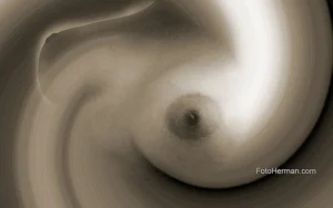 Foto artísiticadde senos en tono sepia